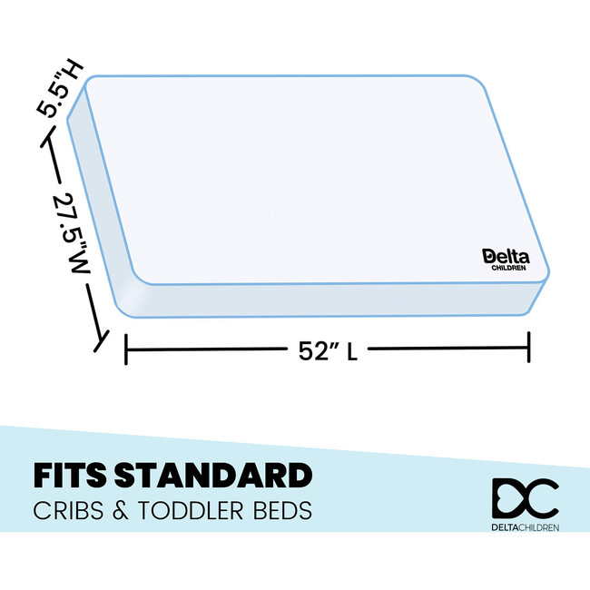 Sweet Bliss Dual Sided Crib and Toddler Mattress, White - Beds - 7