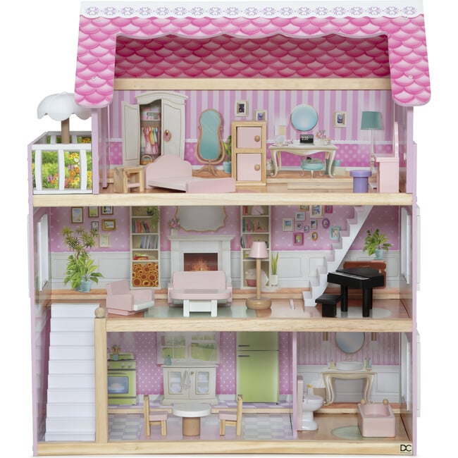 Little Gem 3-Story Dollhouse with 16 Accessories – Fits 5" Dolls - Dollhouses - 3