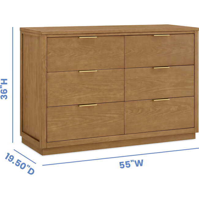 Forever 6 Drawer Dresser, Naturals Collection Light Brown - Dressers - 6