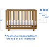 Nest 4-in-1 Convertible Crib, Acorn - Cribs - 6