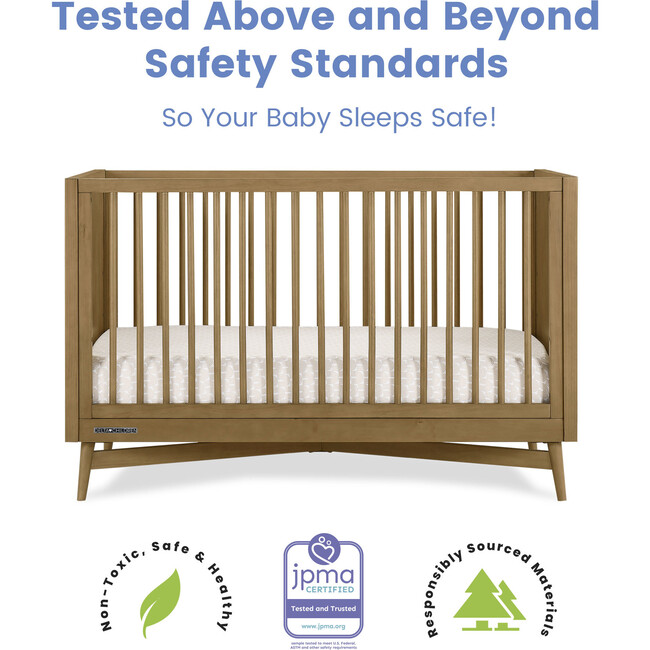 Dylan 4-in-1 Convertible Crib, Light Brown - Cribs - 3