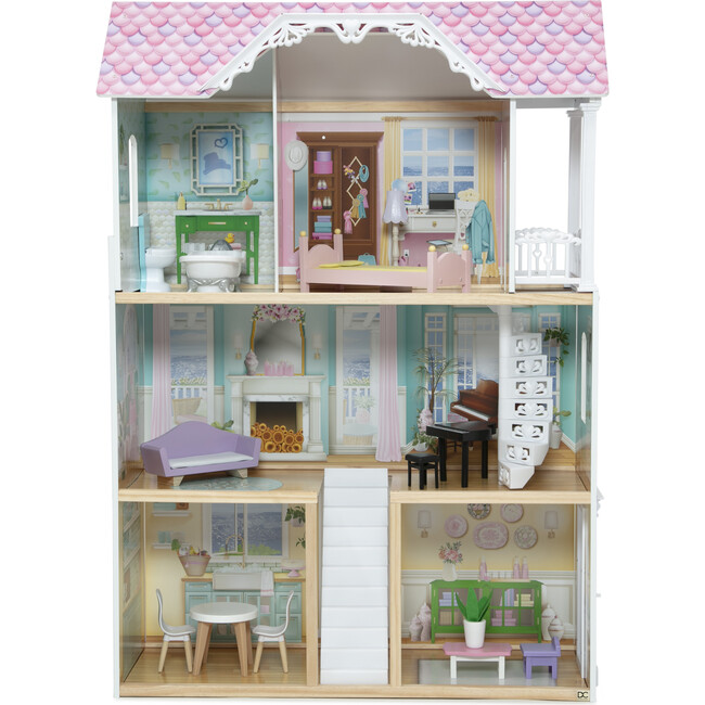 MySize 3-Story Dollhouse with 12 Accessories – Fits 12" Dolls - Dollhouses - 3