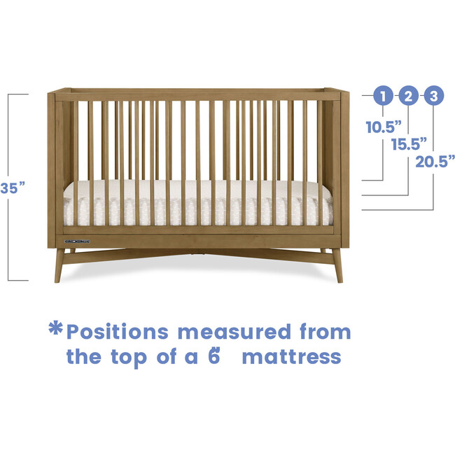 Dylan 4-in-1 Convertible Crib, Light Brown - Cribs - 6