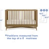 Dylan 4-in-1 Convertible Crib, Light Brown - Cribs - 6