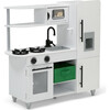 Deluxe Modern Toy Kitchen with Oven, Sink, and Fridge, White - Play Kitchens - 1 - thumbnail