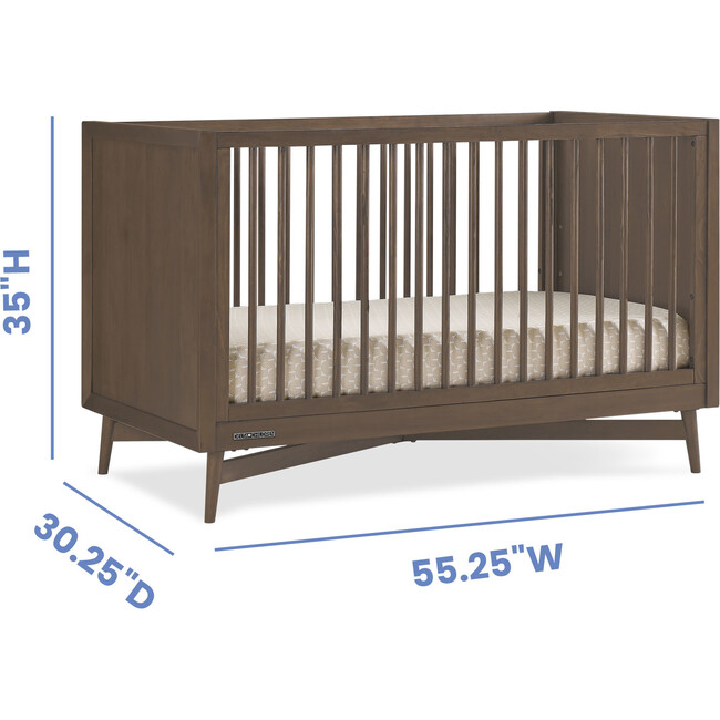 Dylan 4-in-1 Convertible Crib, Dark Brown - Cribs - 5