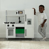 Deluxe Modern Toy Kitchen with Oven, Sink, and Fridge, White - Play Kitchens - 2