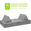 Cozee Play Couch & 4-Piece Lounger, Grey - Kids Seating - 4