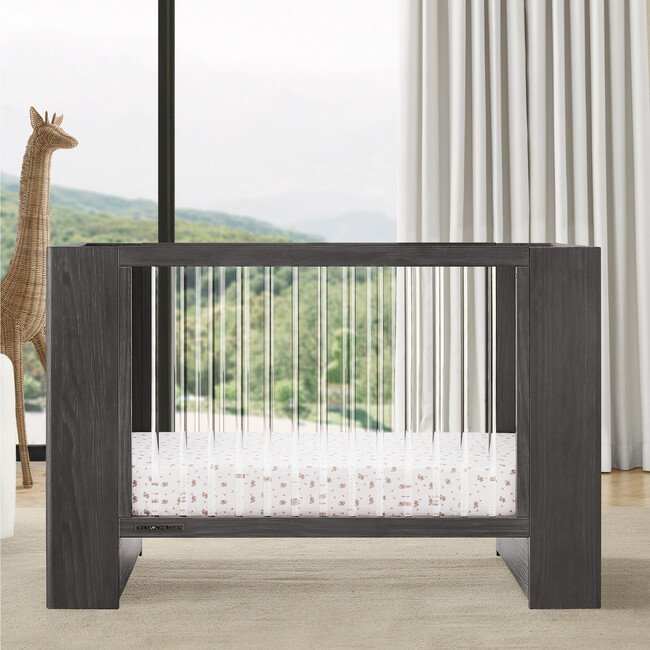 Aerin 4-in-1 Convertible Crib, Grey - Cribs - 3