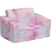 Cozee Flip-Out Chair 2-in-1 Convertible Chair to Lounger for Kids, Tye Dye - Kids Seating - 7