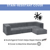 Cozee 4-Piece Sectional Sofa Set, Grey - Kids Seating - 5