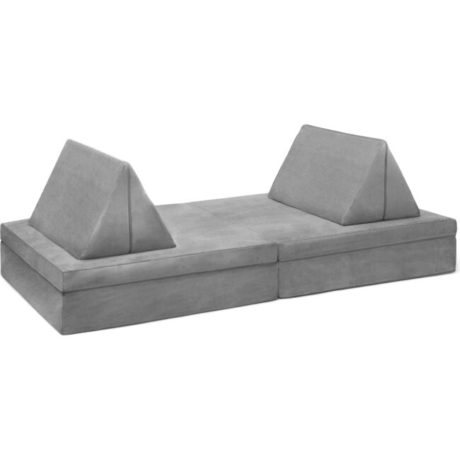 Cozee Play Couch & 4-Piece Lounger, Grey - Kids Seating - 9