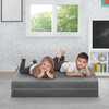 Convertible Kids Sofa & Play Set with 2 Ottomans, Grey - Kids Seating - 9