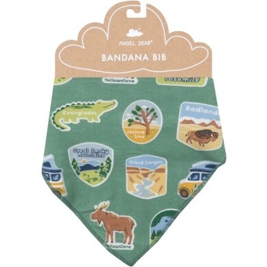 National Park Stickers Bandana Bib, Green