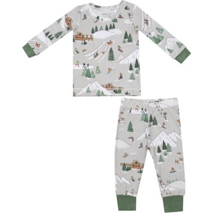 Winter Fun Skiers Loungewear Set, Grey