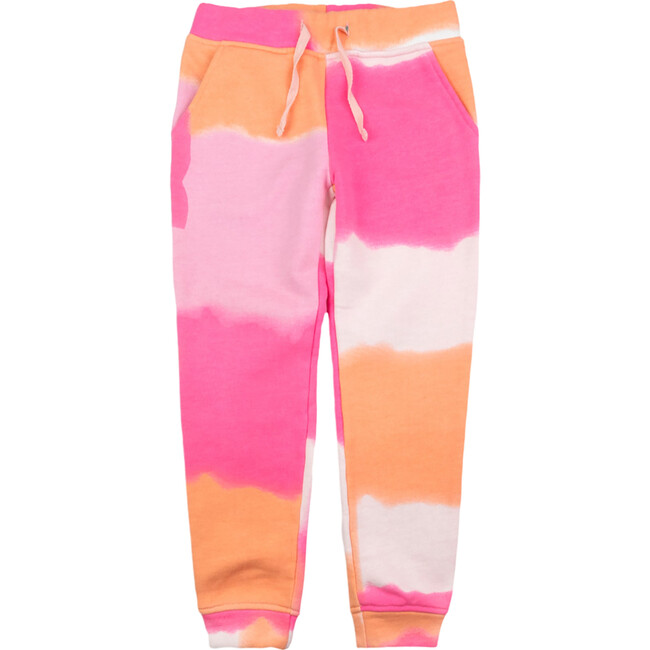 Stanton Color-Block Drawstring Pocket Jogger Pants, Pink & Orange