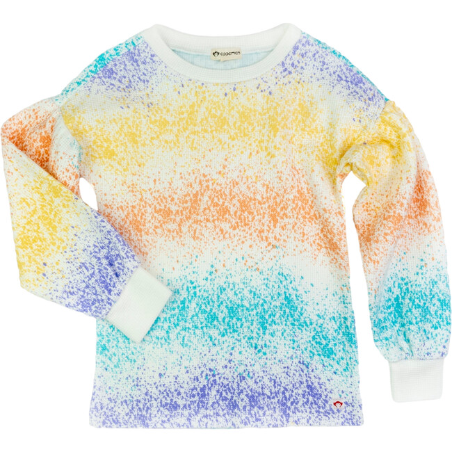 Sofia Crew Neck Long Sleeve Sweatshirts, Splatter Print