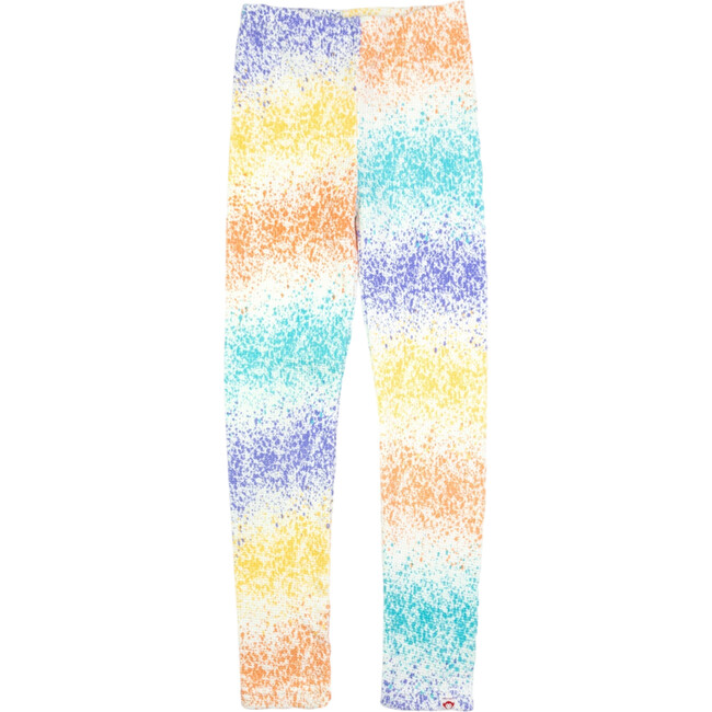 Splatter Print Stretchy Leggings, Multicolors