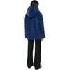 Women's Goldie Pluche™ Hooded Tiered Short Coat, Sapphire - Coats - 3