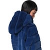 Women's Goldie Pluche™ Hooded Tiered Short Coat, Sapphire - Coats - 4