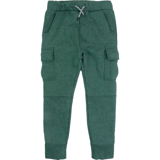 Empire Drawstring Cargo Pocket Sweatpants, Dark Green