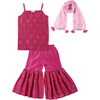 Maanik Silk Block Print Sharara Set & Scalloped Dupatta 2-Piece Set, Pink - Dresses - 1 - thumbnail