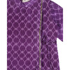 Jamini Silk Chanderi Block Print Angrakha Kurta & Churidaar 2-Piece Set, Purple - Mixed Apparel Set - 3