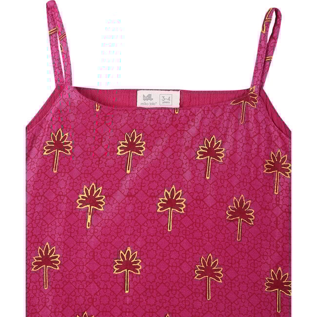 Maanik Silk Block Print Sharara Set & Scalloped Dupatta 2-Piece Set, Pink - Dresses - 3
