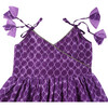 Jamini Silk Chanderi Block Print Sharara Set & Dupatta 3-Piece Set, Purple - Dresses - 3