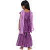Jamini Silk Chanderi Block Print Sharara Set & Dupatta 3-Piece Set, Purple - Dresses - 5
