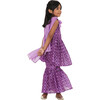 Jamini Silk Chanderi Block Print Sharara Set & Dupatta 3-Piece Set, Purple - Dresses - 8