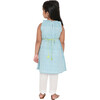 Girls Baadal Jamdani Cotton Ethnic Kurta Pyjama & Embroidered Belt 3-Piece Set, Light Blue - Mixed Apparel Set - 5