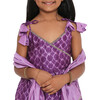 Jamini Silk Chanderi Block Print Sharara Set & Dupatta 3-Piece Set, Purple - Dresses - 9