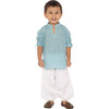 Boys Baadal Jamdani Cotton Ethnic Patiala & Kurta Salwar 2-Piece Set, Light Blue - Mixed Apparel Set - 4