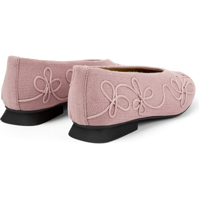 Women's Twins Textile Square Toes Ballerina Shoes, Pink - Dress Shoes - 5