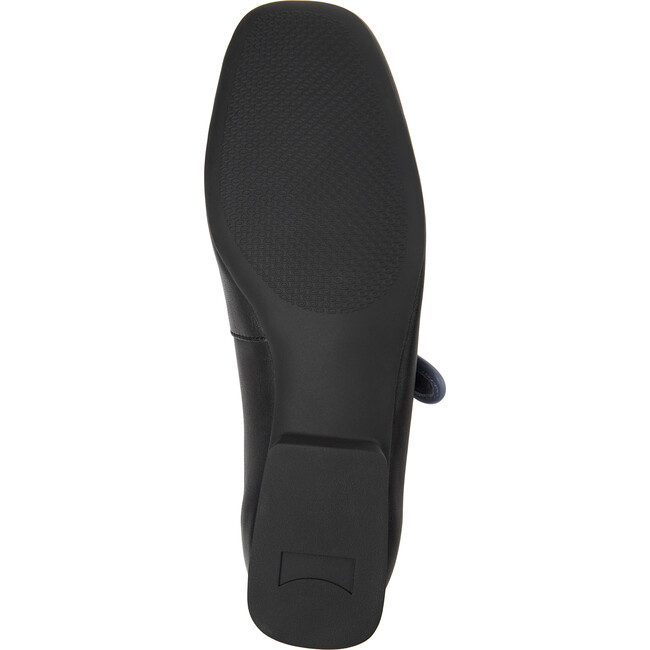 Women's Casi Myra Twins Contrast Piped Square Toes Ballerina Shoes, Black - Dress Shoes - 4
