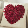 Hand Felted Wool Pillow, Red Heart on Cream - Accents - 3