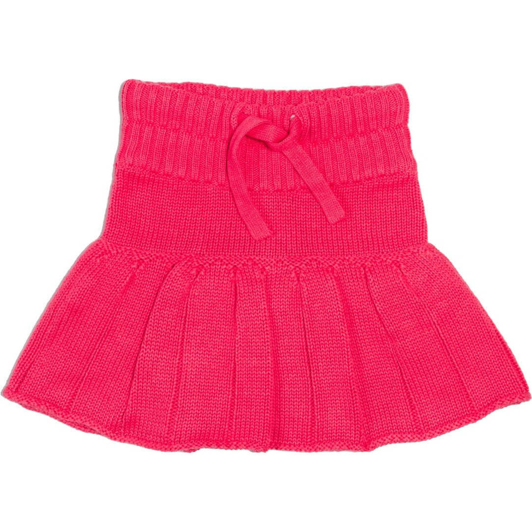 Tennis Built-In Short Elastic Waist Drawstring Skirt, Raspberry - Skirts - 1