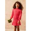 Tennis Built-In Short Elastic Waist Drawstring Skirt, Raspberry - Skirts - 3