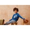 Striped Rocket Crew Neck Ribbed Hem Long Sleeve Knit Jumper, Cobalt - Sweaters - 5