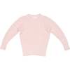 Popcorn Ribbed Hem Long Sleeve Cable-Knit Jumper, Blush - Sweaters - 1 - thumbnail