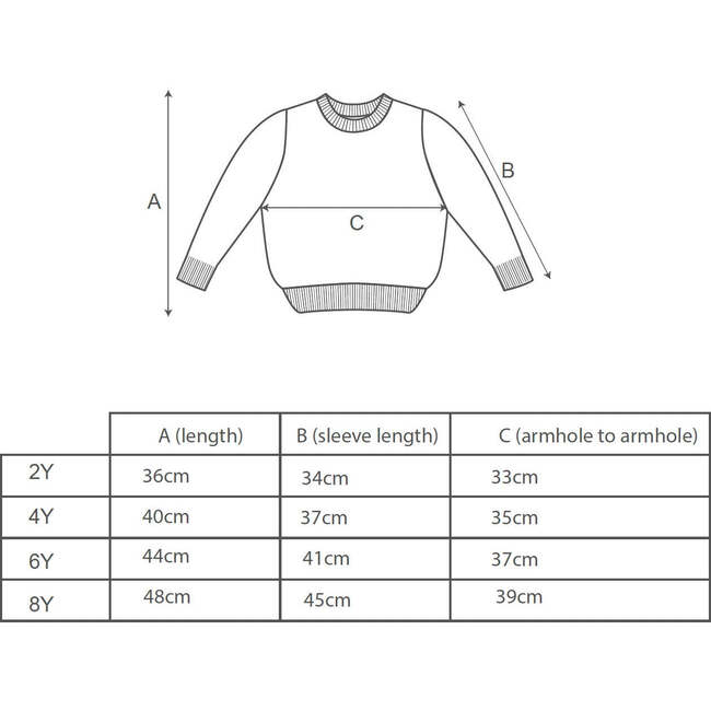 Lightning Crew Neck Ribbed Hem Long Sleeve Knit Jumper, Chalk - Sweaters - 7