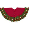 Mistletoe Border Tree Skirt, Red - Tree Skirts - 1 - thumbnail