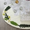 Greenery Tree Skirt, Cream/Green - Tree Skirts - 4