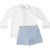 Sullivan Classic Collar Button-Down Shirt & Shorts Set, Hyde Park Herringbone - Mixed Apparel Set - 1 - thumbnail