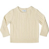 Classic Cable Knit Crew Neck Long Sleeve Sweater, 8th Street Ivory - Sweaters - 1 - thumbnail