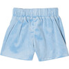 Robert Velvet Elastic Waist Pull-On Shorts, Bay Tree Blue - Shorts - 5