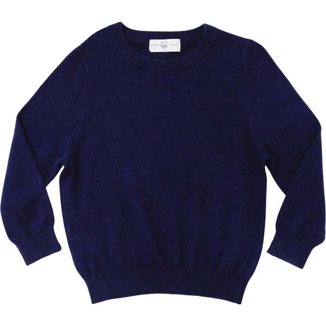 Christopher Ribbed Hem Crew Neck Long Sleeve Sweater, Narragansett Navy