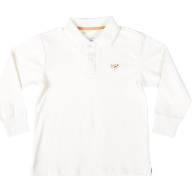 Carter Long Sleeve Elastic Cuff 2-Buttoned Polo Shirt, 8th Street Ivory - Polo Shirts - 1