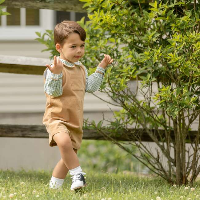 Oliver Corduroy Sleeveless Button Shoulder Overalls, Clubhouse Camel - Overalls - 4